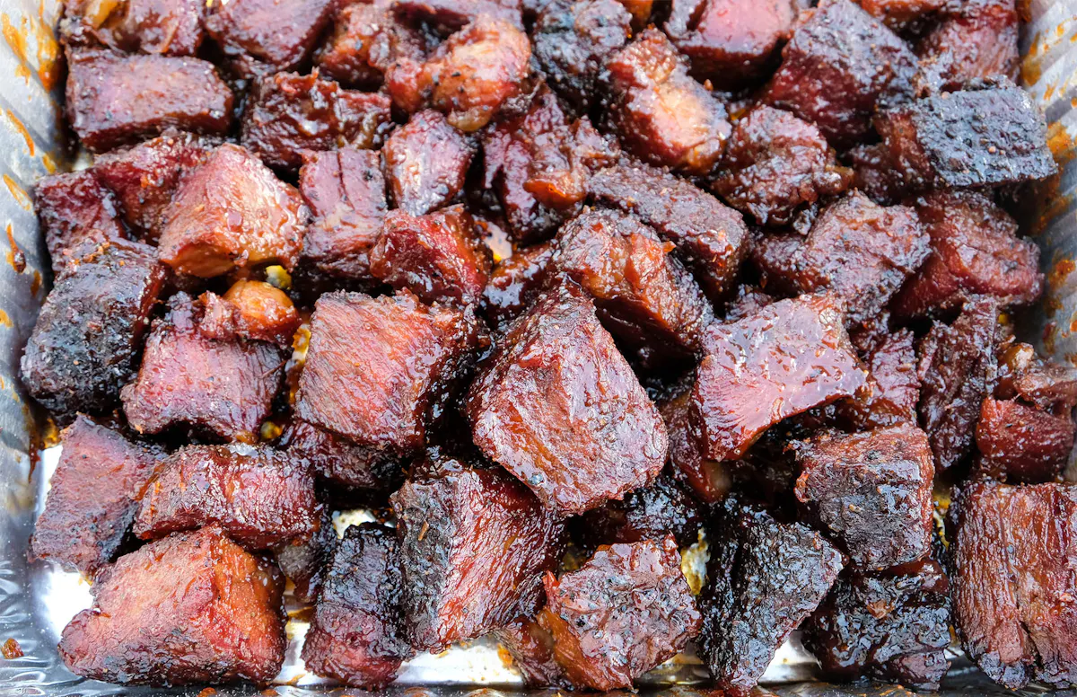 a close up of food